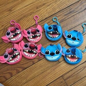 Pink and Blue Cartoon Character Coin Pouches